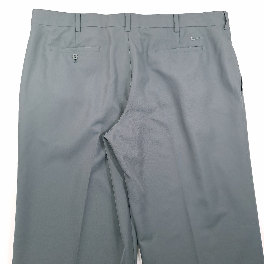 NIKE Men's Big & Tall Dri-FIT Pants Gray Pleated Rubber Grip - Size 44 Unhemmed - Picture 3 of 8